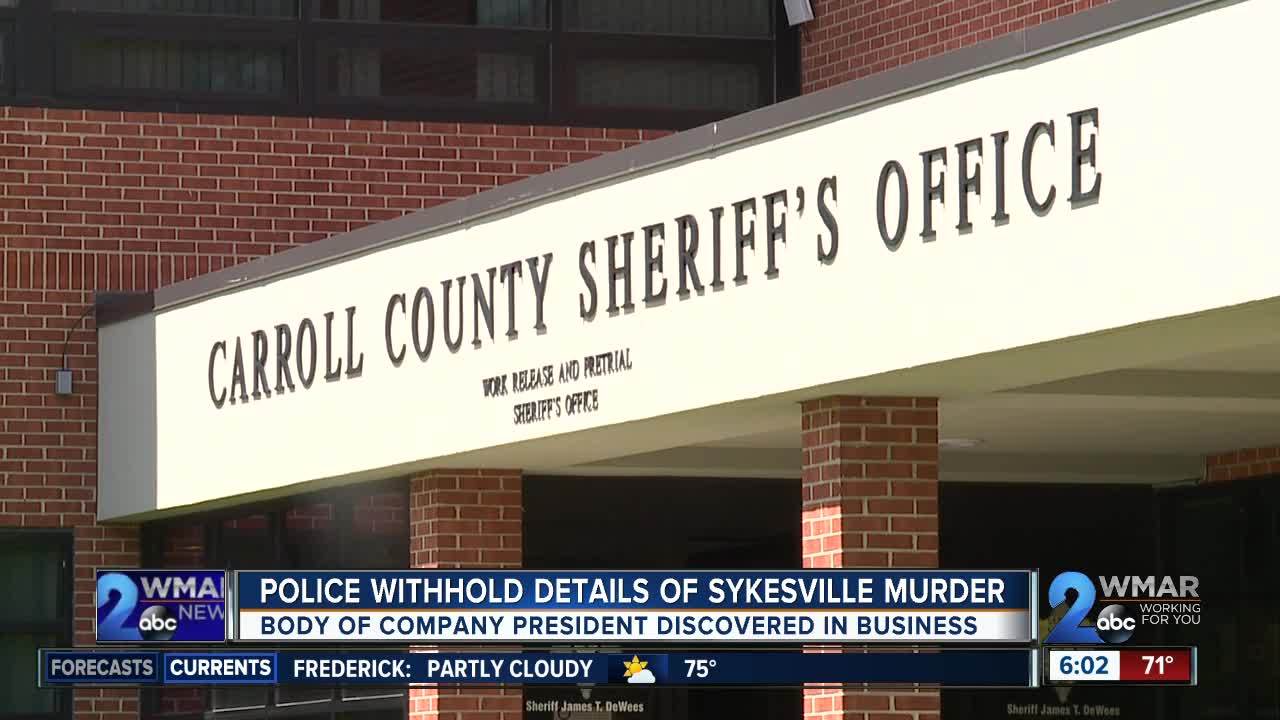 Body of company president discovered in Sykesville business