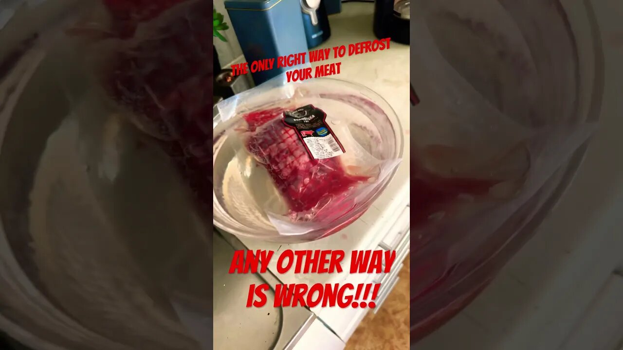 How to defrost your meat #carnivore #beef #wannabesteak