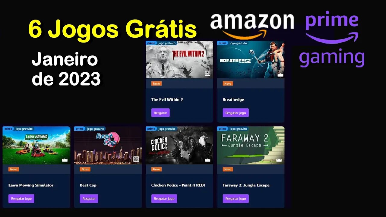 6 Jogos Grátis - The Evil Within 2; Chicken Police - Paint it RED!; etc. - Prime Gaming - Jan/2023