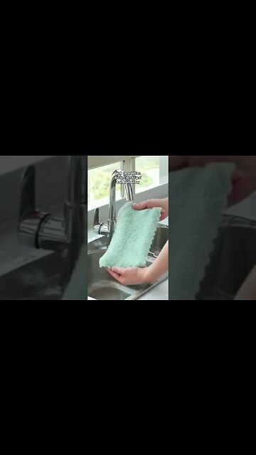 Kain Lap Dapur Meja Piring Anti Minyak Microfiber Kitchen Towel Serbaguna Serap Air Cleaning Cloth