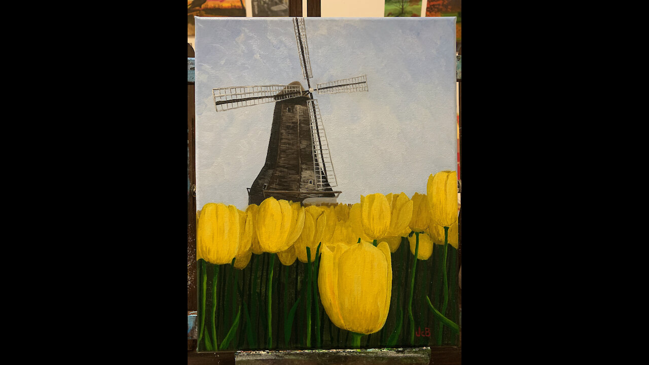 Landscape Painting Time-Lapse: Tulip Time in Pella