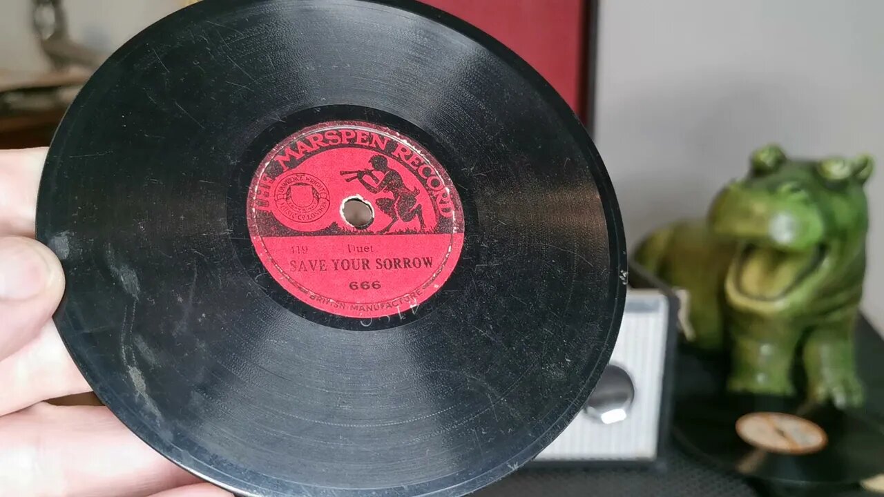 Save Your Sorrow / Maritana Pt4 ~ 5½" Marspen 666 78rpm ~ Dansette Popular MKII