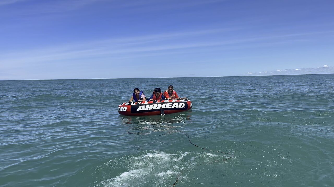 Tubing at Grandbend Beach