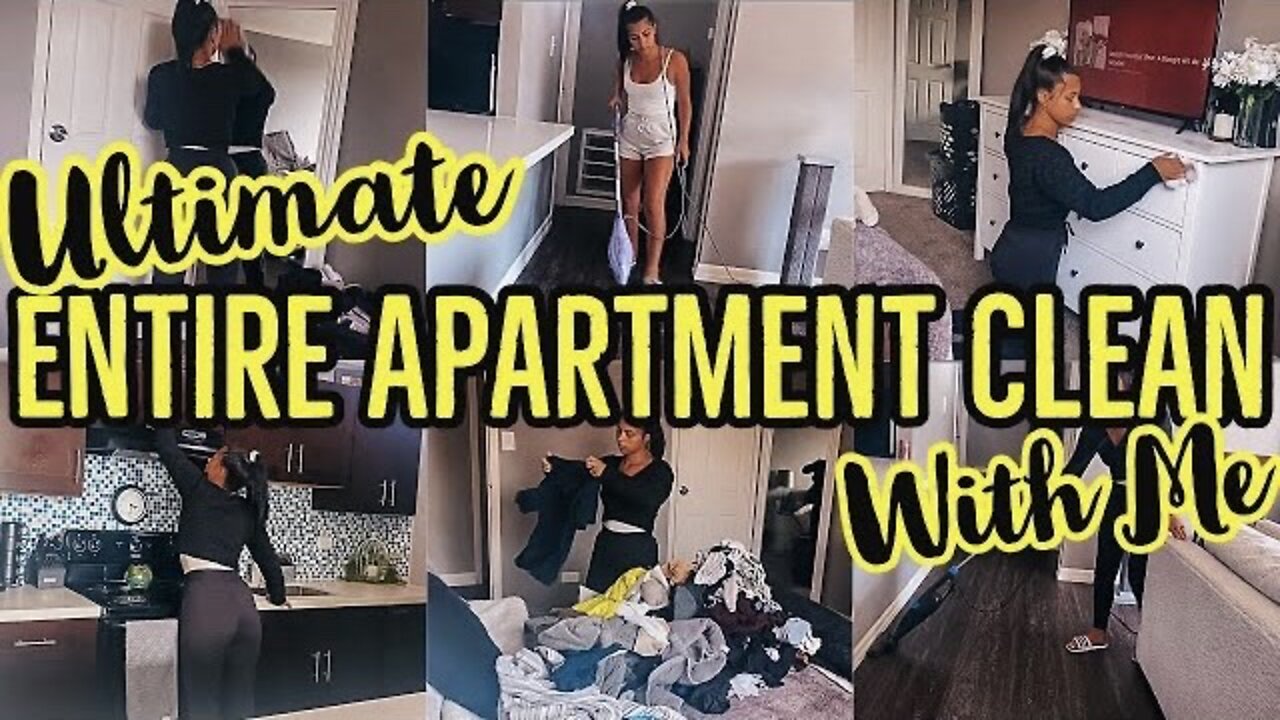 *EXTREME* ULTIMATE ENTIRE APARTMENT CLEAN WITH ME 2021 | EXTREME SPEED CLEANING MOTIVATION|ez tingz