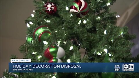 How to safely dispose of old Christmas trees