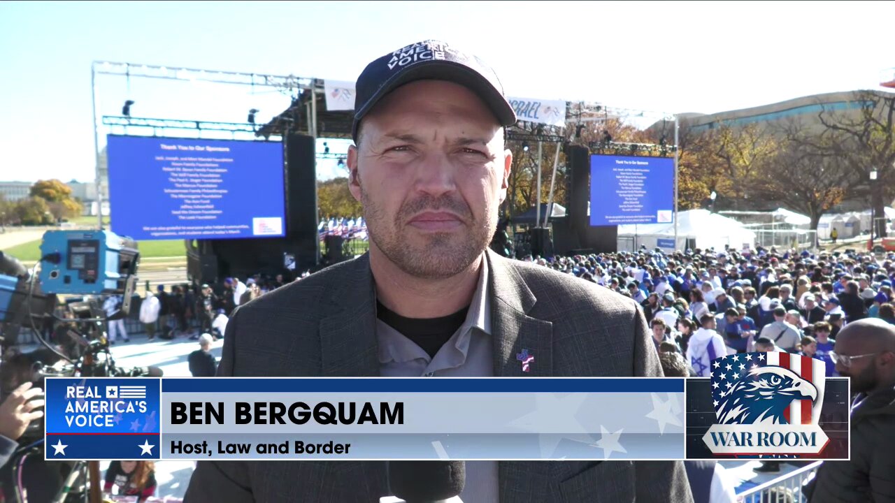 Ben Bergquam Reports Live From 'March For Israel'