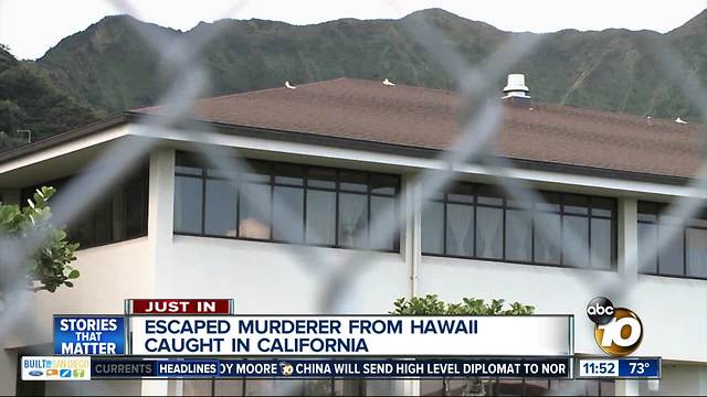 Escaped murderer from Hawaii captured in California