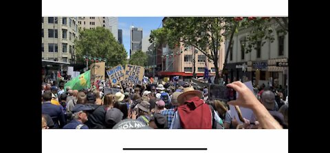 Trying to save souls at the Melbourne protest 💯