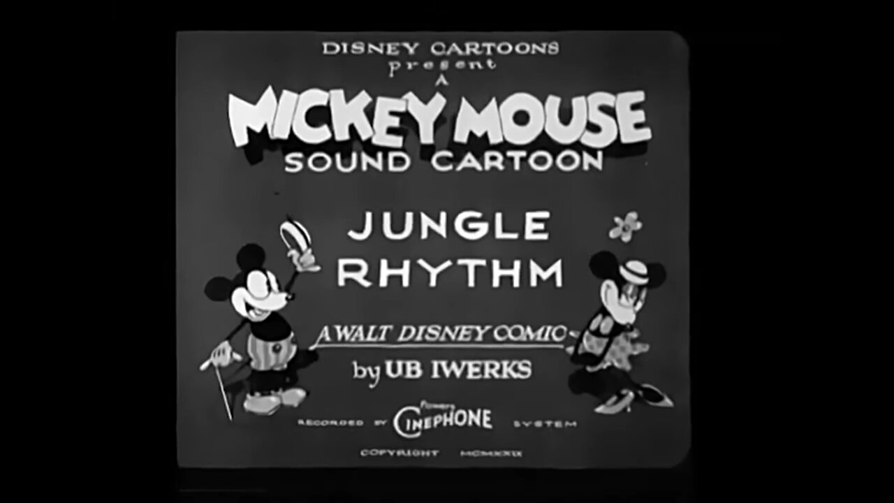 "Jungle Rhythm" (1929 Original Black & White Cartoon)