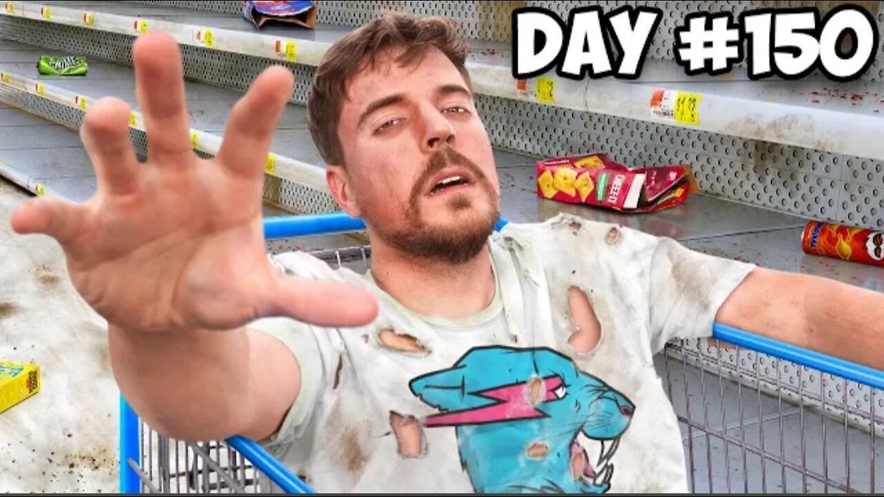 $10,000 Every Day. You Survive In A Grocery Store| mrbeast