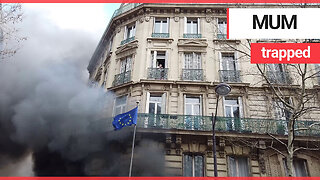 Mum holding baby screamed from second floor window of burning building