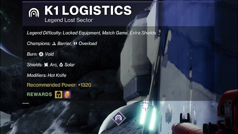 Destiny 2 Legend Lost Sector: The Moon - K1 Logistics 10-22-21