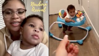 NBA Youngboy's Son Kaell Takes 1st Steps In Walker For Mommy! 🚶🏾‍♂️