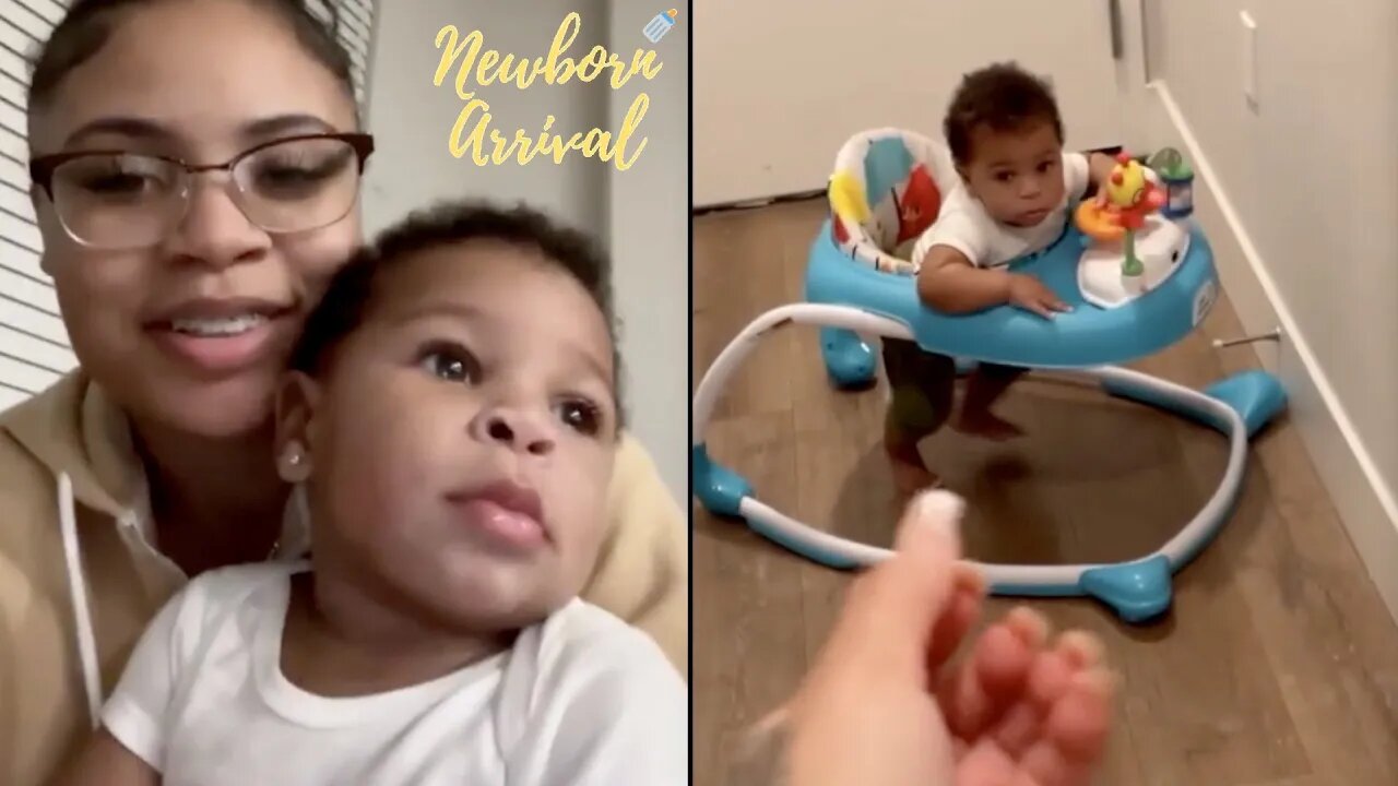 NBA Youngboy's Son Kaell Takes 1st Steps In Walker For Mommy! 🚶🏾♂️