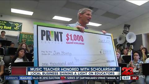 Oildale music teacher honored