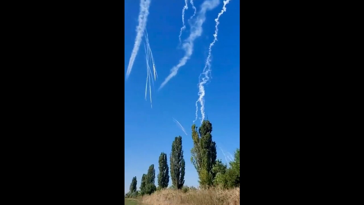 View from below of 2 Russia Su25’s carrying out a combat mission