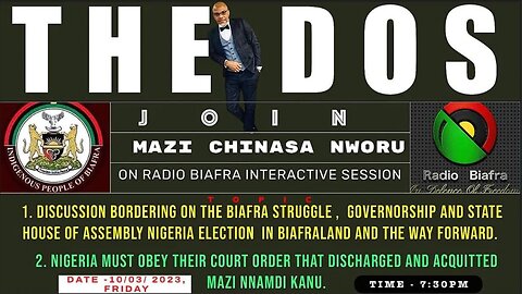 SPECIAL RADIO BIAFRA BROADCAST
