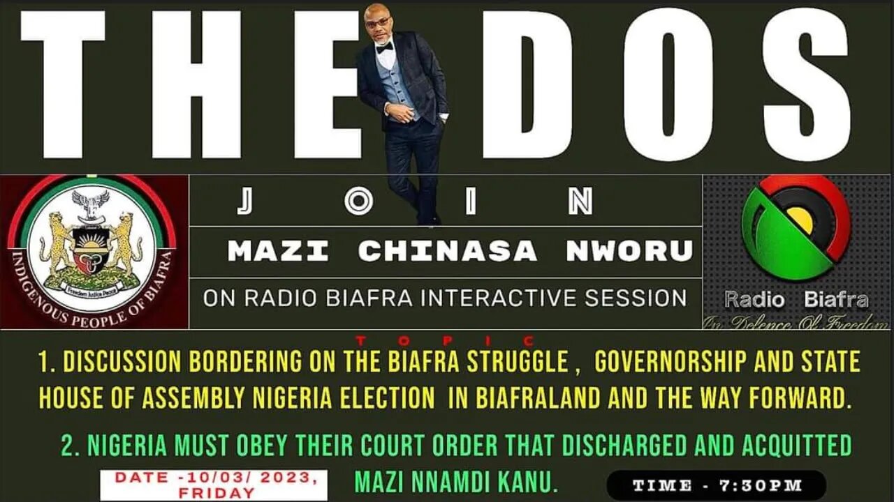 SPECIAL RADIO BIAFRA BROADCAST