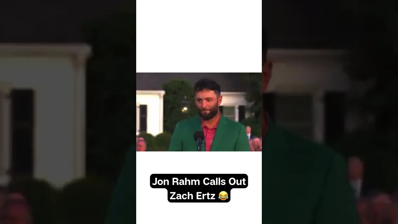 Jon Rahm Calls Out Zach Ertz After Winning The Masters 😂