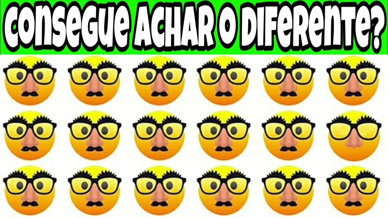 Encontre qual é o emoji diferente - Encontre o emoji diferente em 30 segundos!