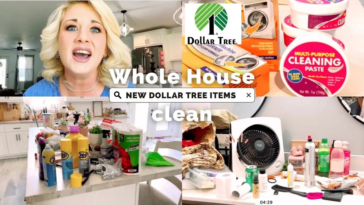 Whole house cleaning, New Dollar Tree products, Extreme Cleaning #dollartree #cleaningmotivation