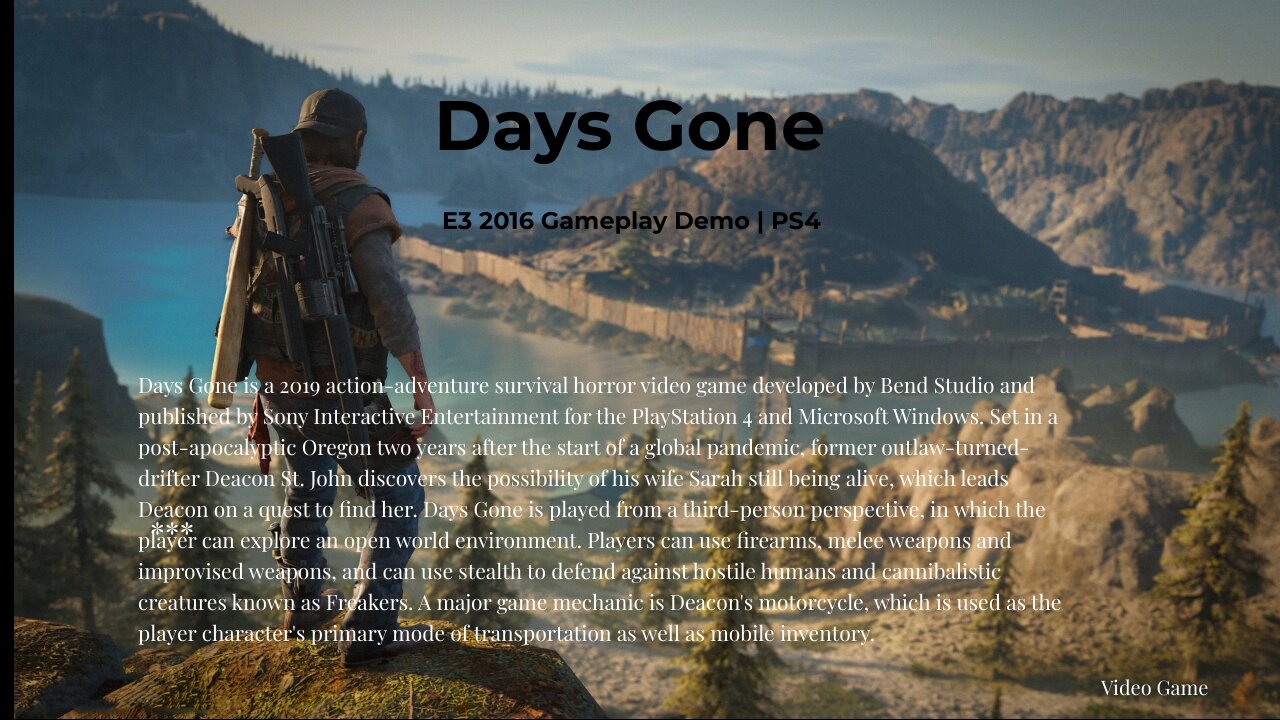 Days Gone - E3 2016 Gameplay Demo | PS4