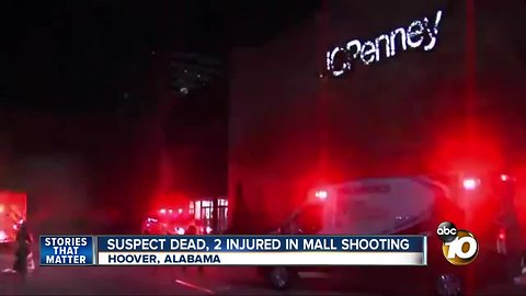 Suspect dead, two injured in mall shooting