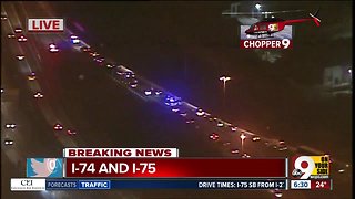 Mulit-car crash closes ramp from EB I-74, Hopple to NB I-75