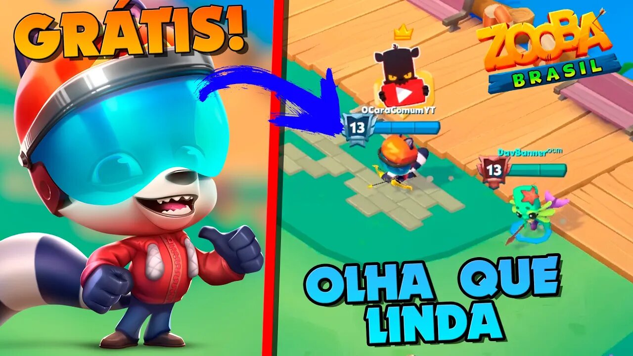 GANHEI! MAX Piloto de Corrida Grátis que skin linda Zooba