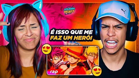 7MZ - Rap do Luffy, Natsu e Ichigo - É ISSO QUE ME FAZ UM HERÓI | NERD HITS | [React em Casal] 🔥