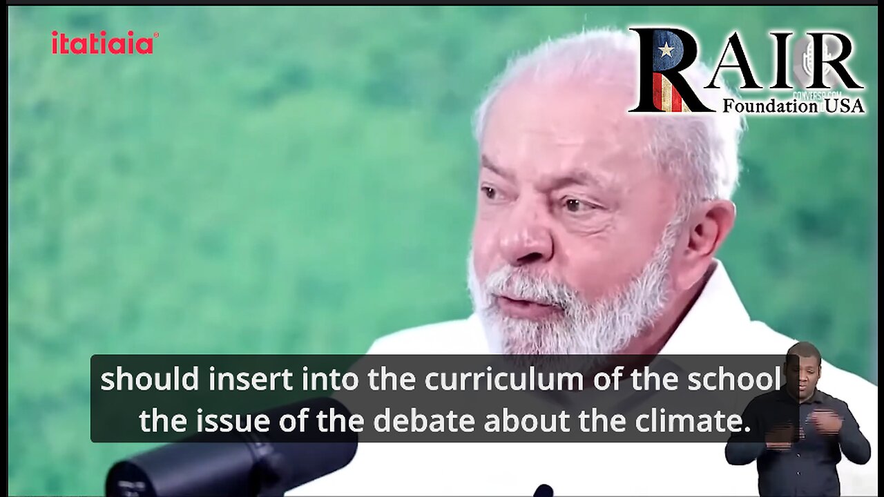 Brazilian president Lula explains how Global Warming is to go on children's school curicula