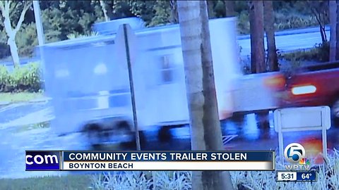 New trailer stolen from Palm Beach County Substance Awareness Coalition