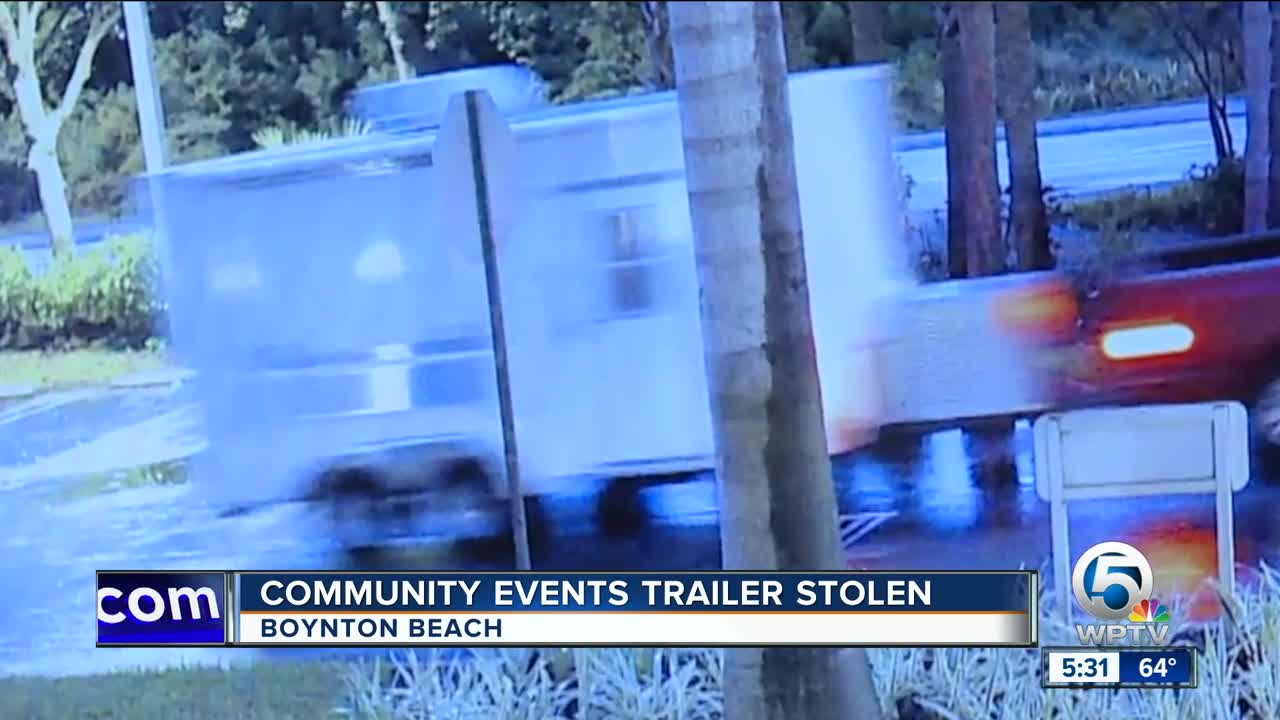 New trailer stolen from Palm Beach County Substance Awareness Coalition