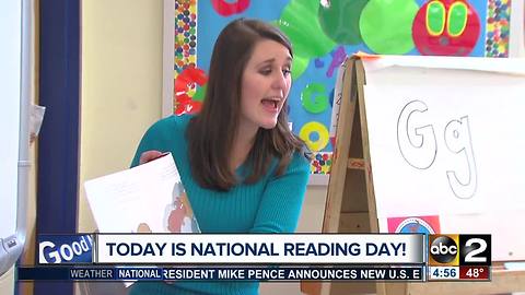 Shannel Pearman and Cassie Carlisle celebrate National Reading Day