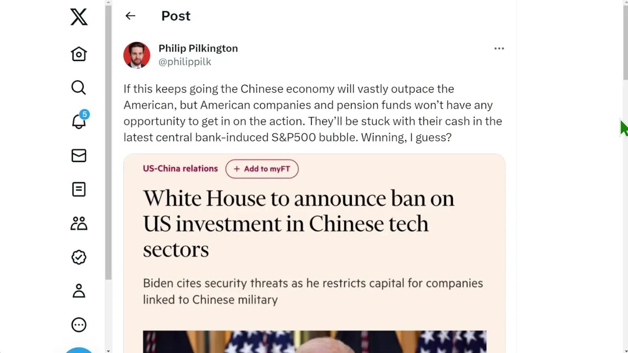 為什麼美國禁止美國公司和基金投資中國科技行業對美國來說是個壞主意?