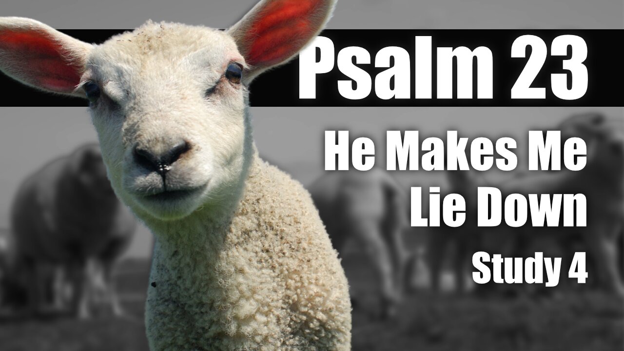 04 Psalm 23:2 He makes me lie down