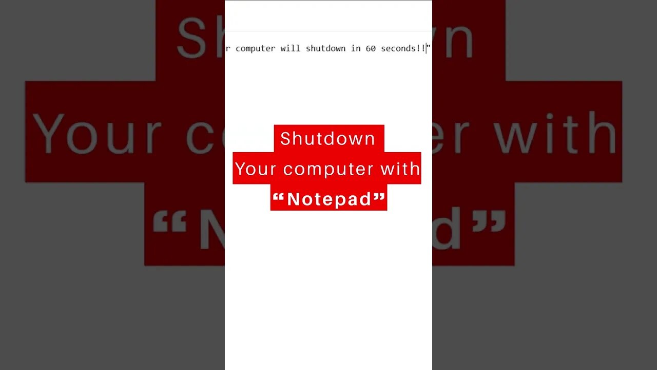 How to Shut Down Your Computer Using Notepad: A Step-by-Step Guide