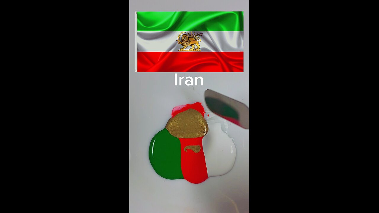 ASMR Mixing the colors of the Iranian flag (Historical Flag)🇮🇷