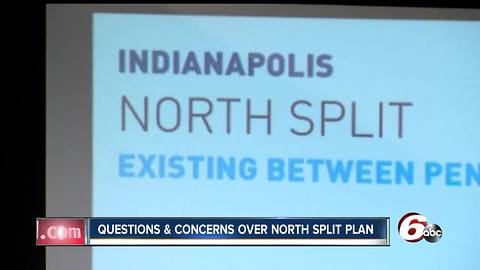 Plans to overhaul the north split where I-70 and I-65 meet was the subject of discussion Thursday night