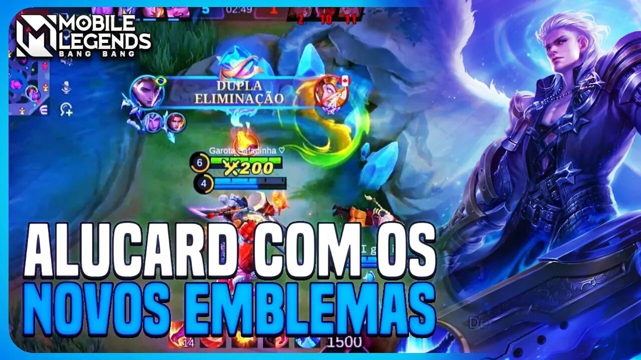 FIZ ALUCARD COM OS NOVOS EMBLEMAS DEU BOM? | MLBB