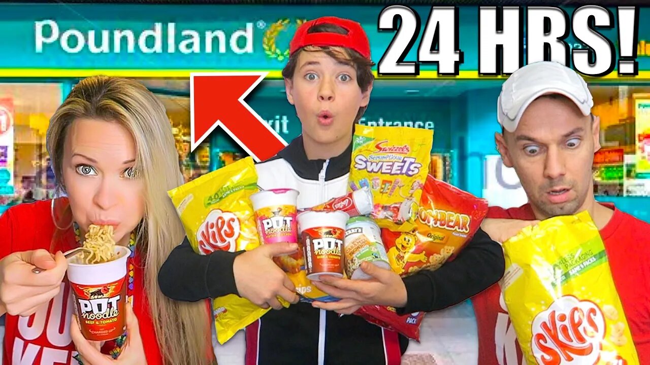 ONLY eating POUNDLAND FOOD for 24 HOURS! 😮