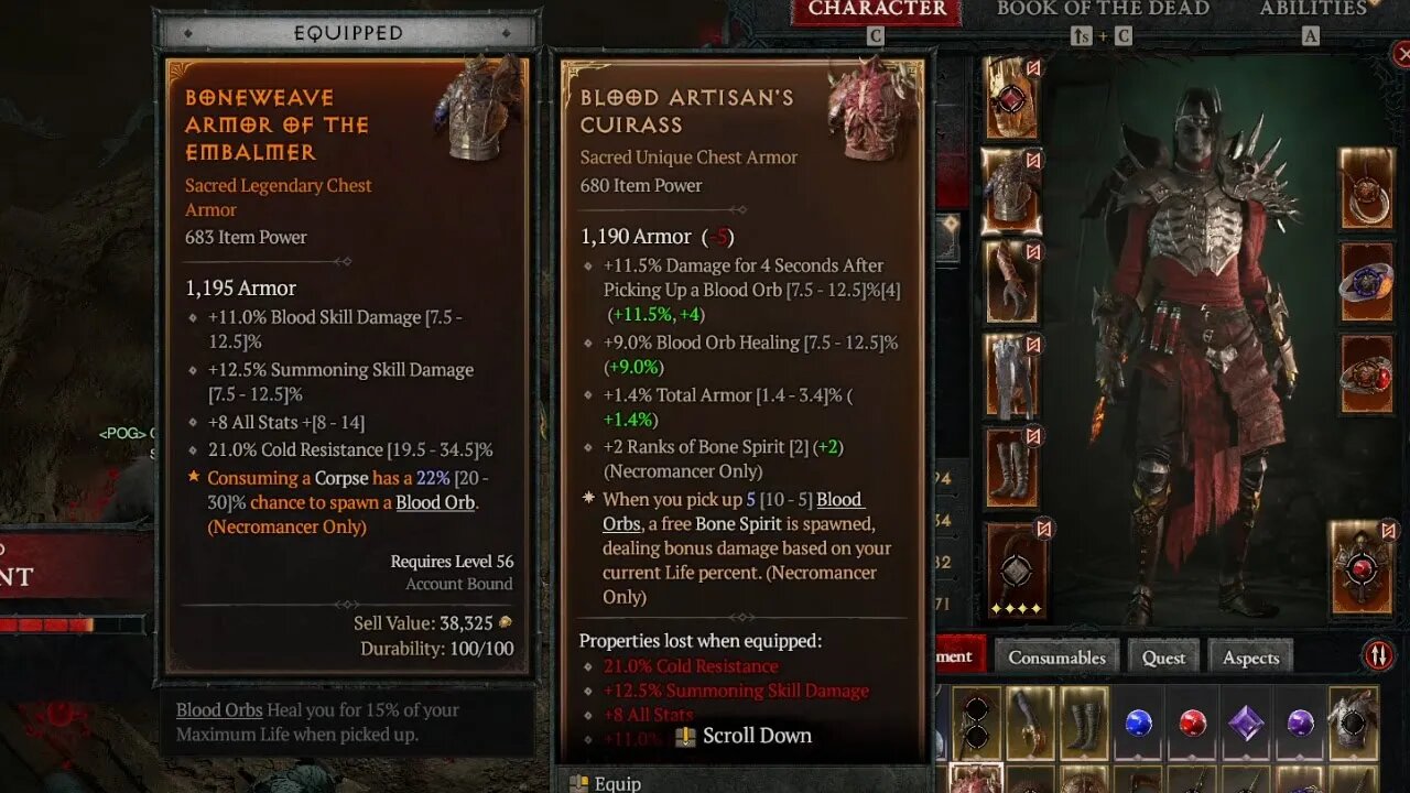 Diablo 4 Blood Artisans Cuirass unique drop