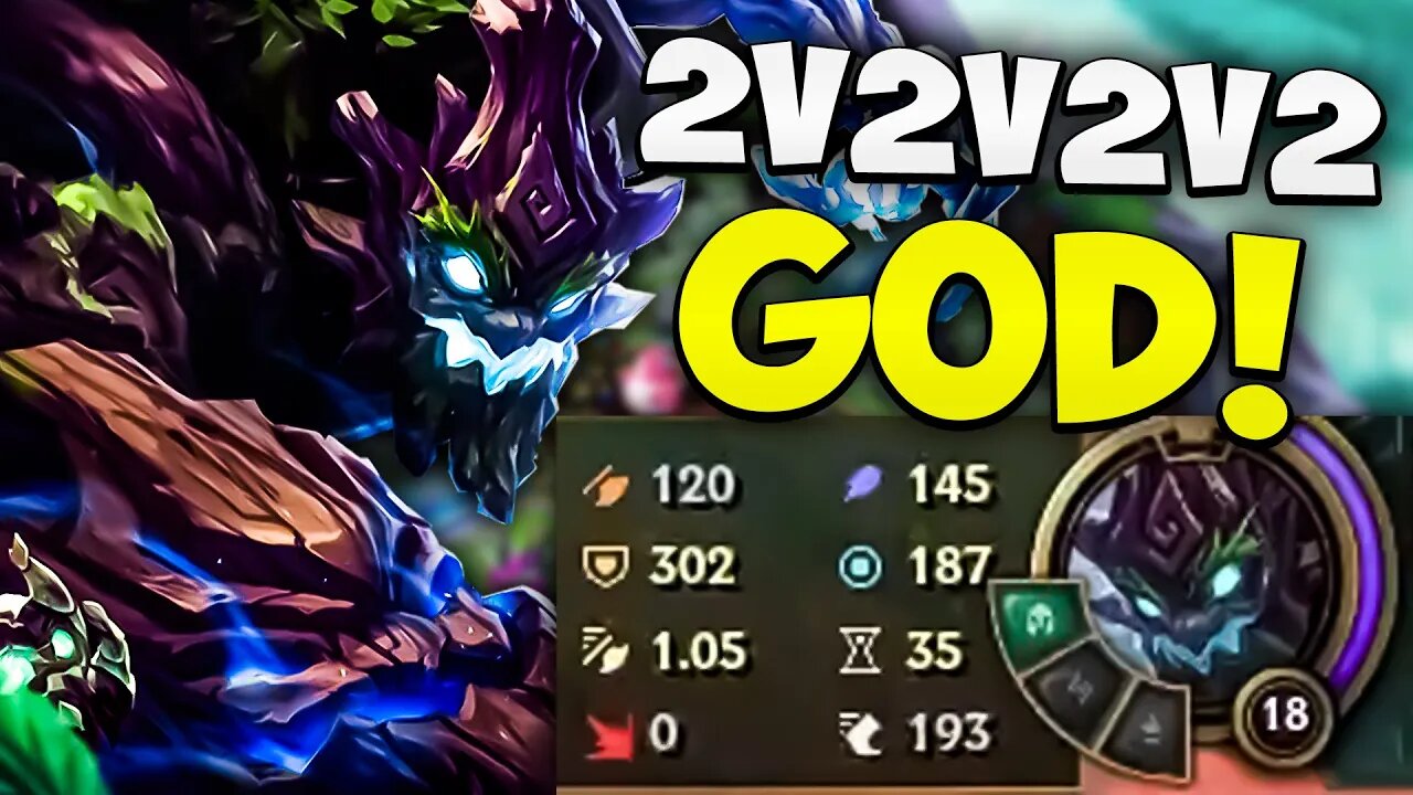 I Made Maokai an UNKILLABLE GOD in 2v2v2v2!! League Of Legends Gameplay