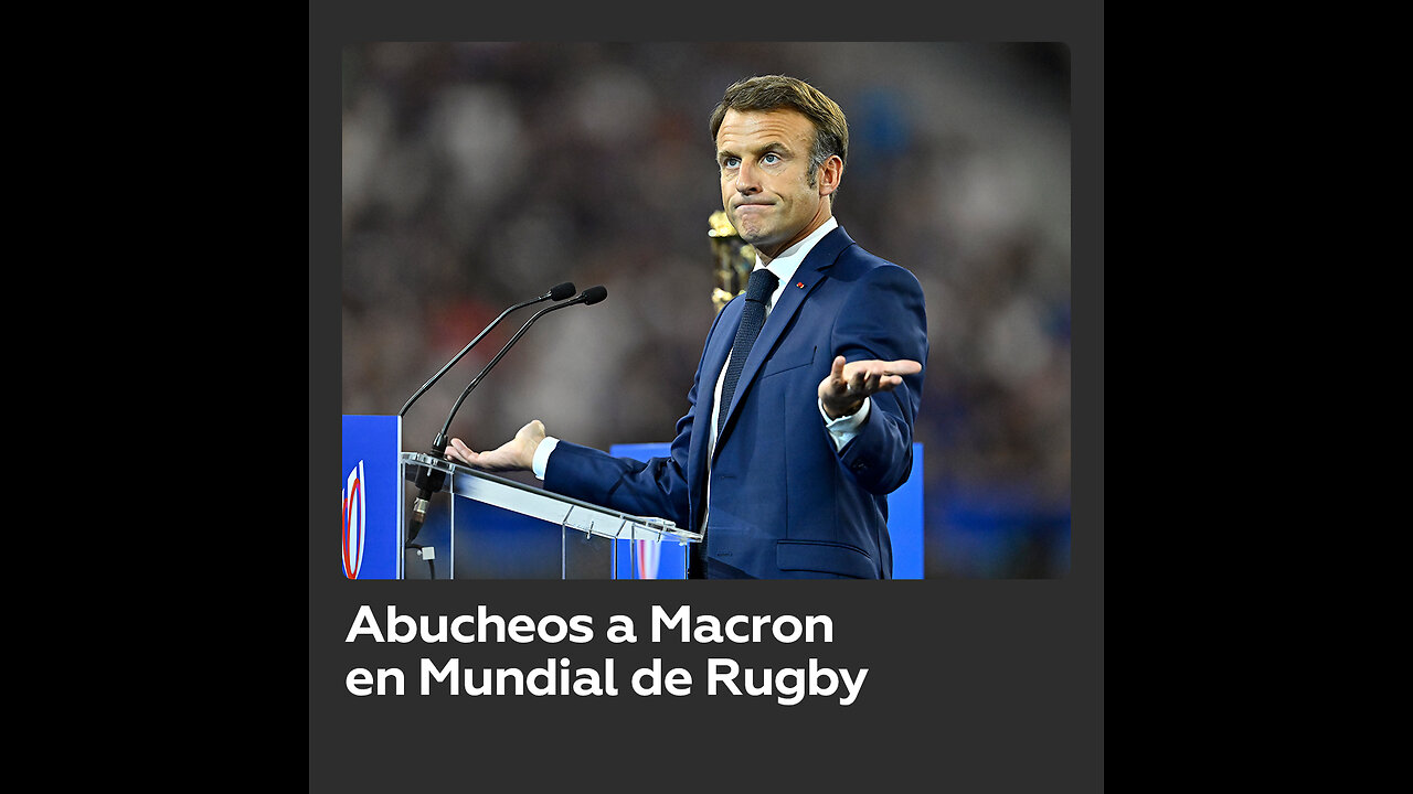 Macron, abucheado en inauguración del Mundial de Rugby