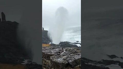 King tide big wave explosion in Depoe Bay