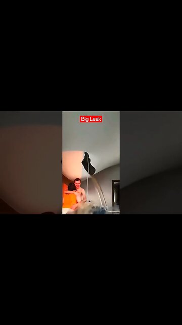 Leaky Roof Turn Room into a Waterfall