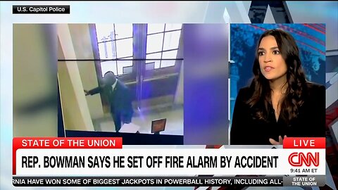 AOC Defends Rep Bowman Pulling The Fire Alarm & Obstructing Official Proceeding