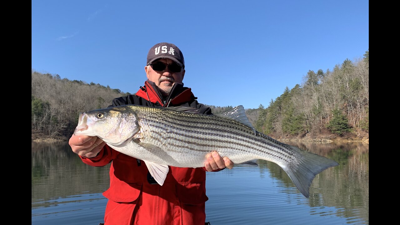 Striper Fishing Carters Lake 12292020