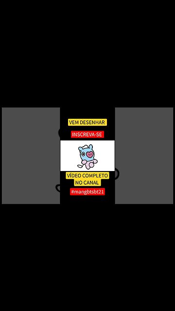 COMO DESENHAR MANG BTS BT21 FÁCIL #desenho #shorts #desenhofacil #desenholivre