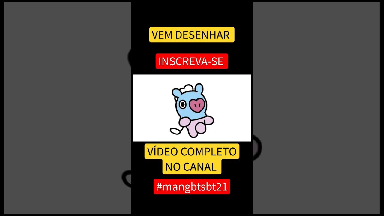 COMO DESENHAR MANG BTS BT21 FÁCIL #desenho #shorts #desenhofacil #desenholivre